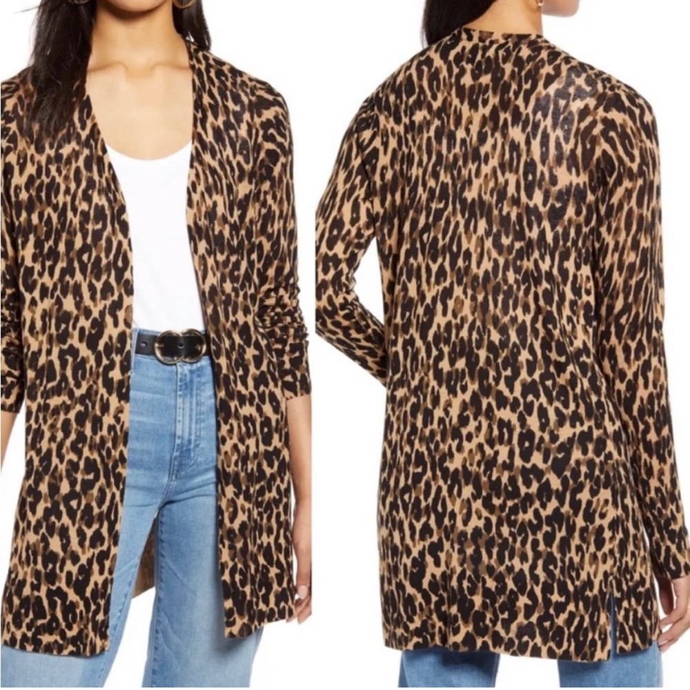 Halogen Leopard Print Sweater
